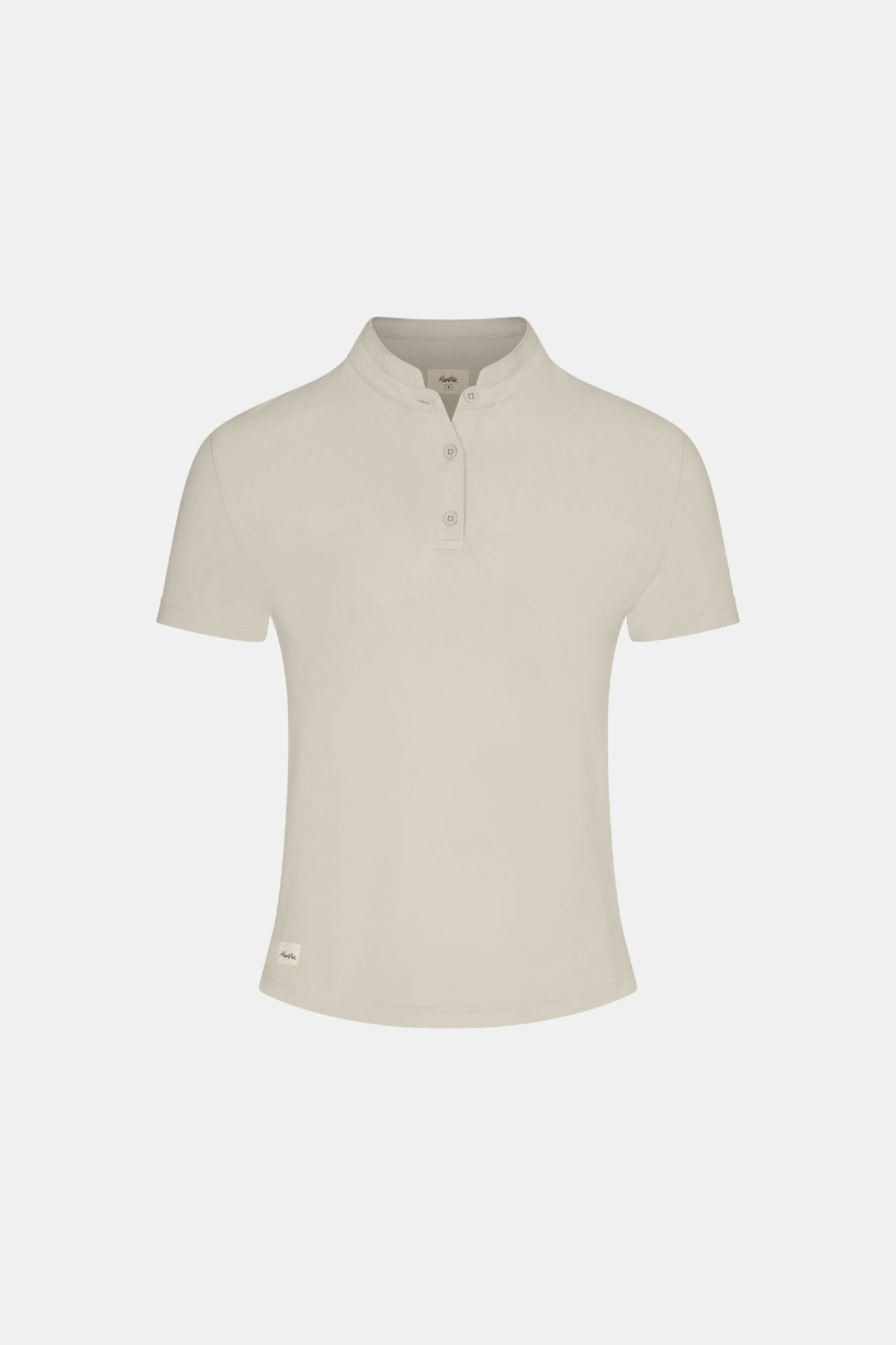 Women's Catalyst Polo in Birch Mock Neck Performance Shirt - Image 6