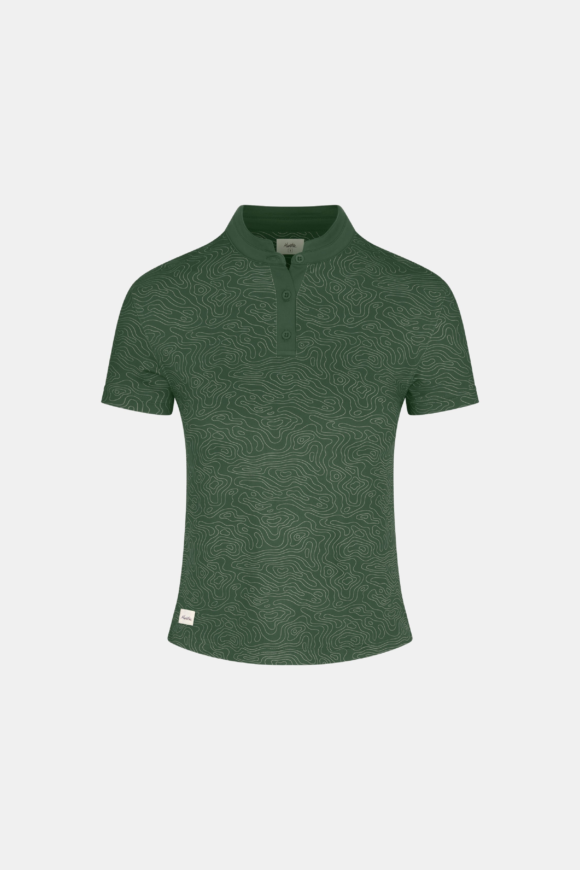 Women's Catalyst Topo III Polo with Collar Green - Image 6