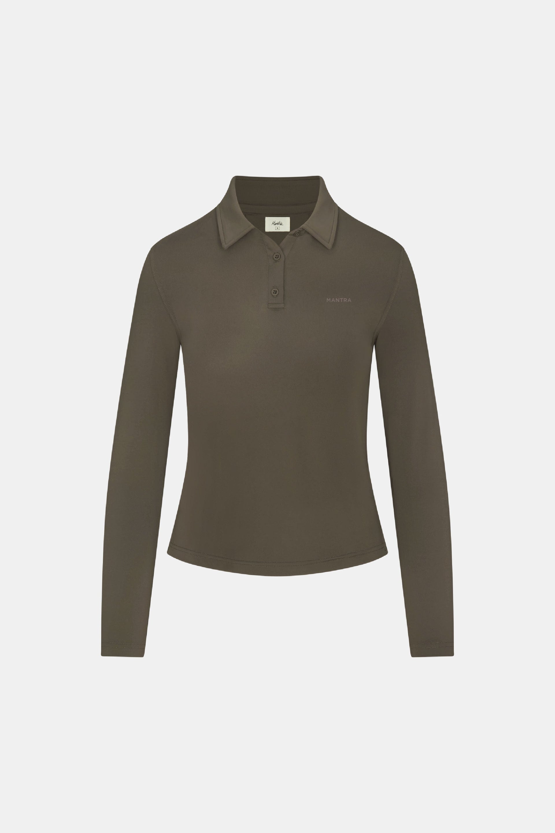 Women's Long Sleeve Catalyst Polo Shirt in Woods - Image 3
