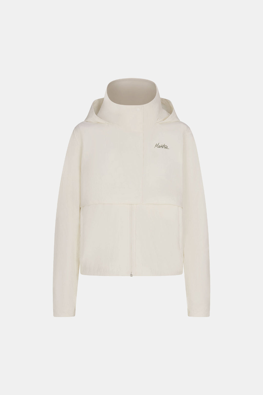 Women's Lightweight Rain Jacket in Birch with Stowable Hood - Image 6