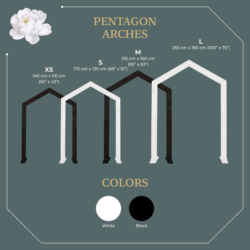 Pentagon Wedding Arch for Ceremony Decor - Eco-Friendly Wood