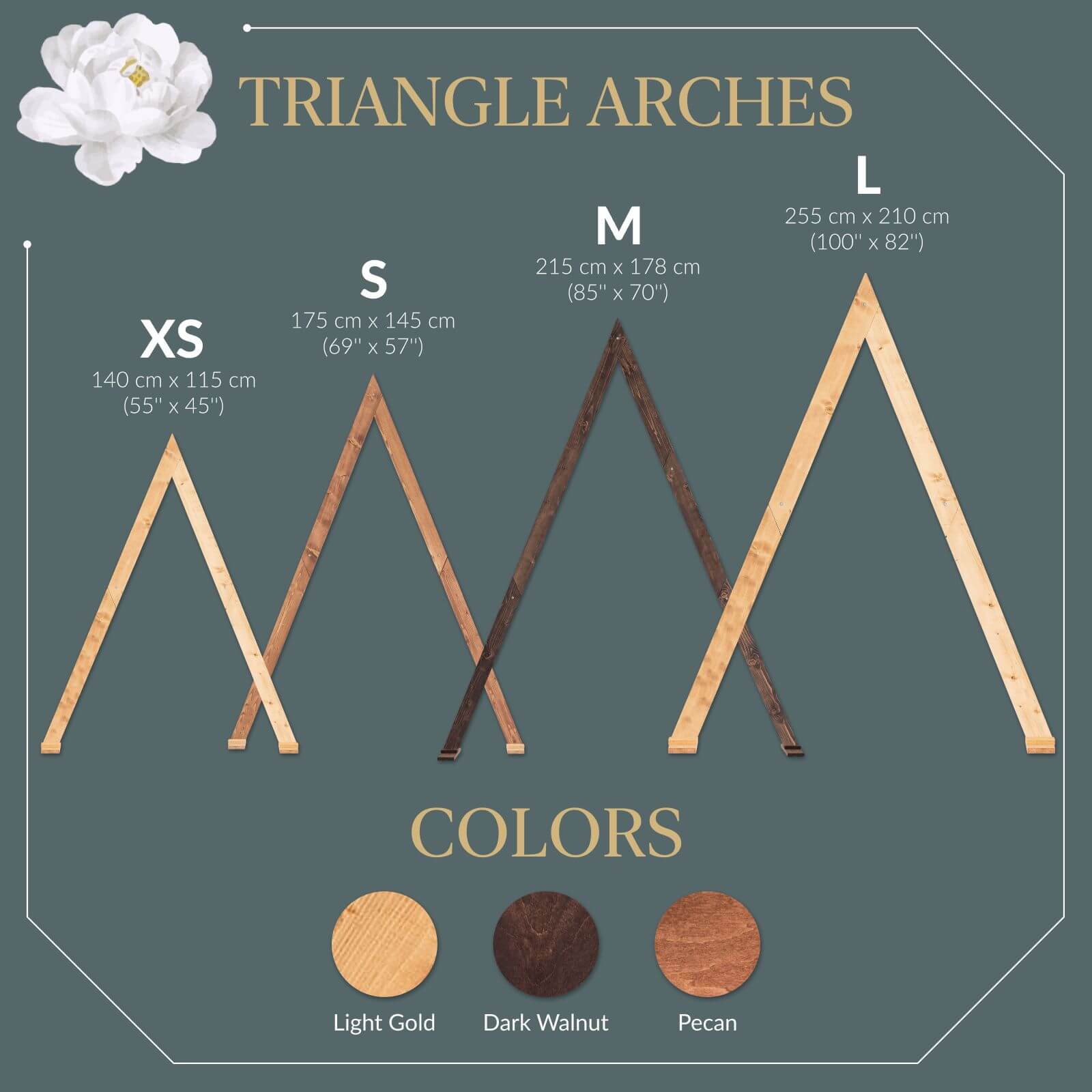 Geometric Triangle Wedding Arch – Modern Ceremony Backdrop