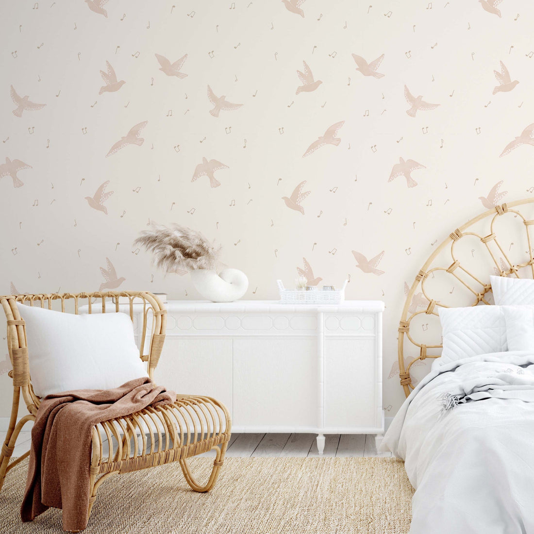 Lyra Removable Wallpaper in Cream and Gold