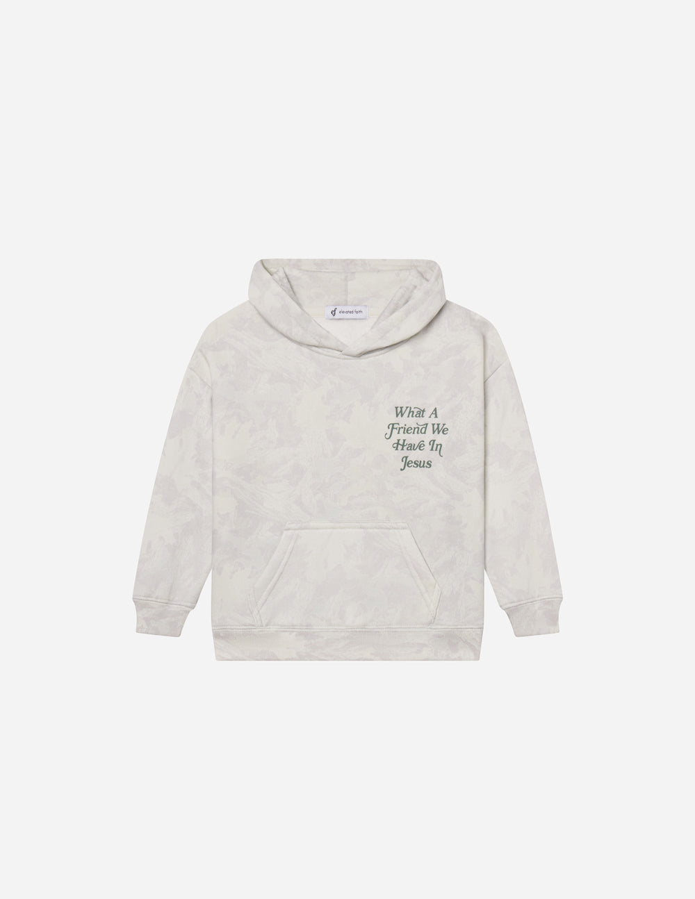 Kids Camo Print Pullover Hoodie in Grey and White