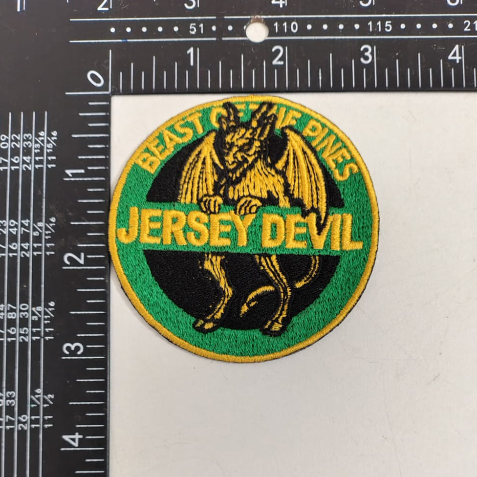 Jersey Devil Highway Sign Patch Embroidered Pine Barrens Badge