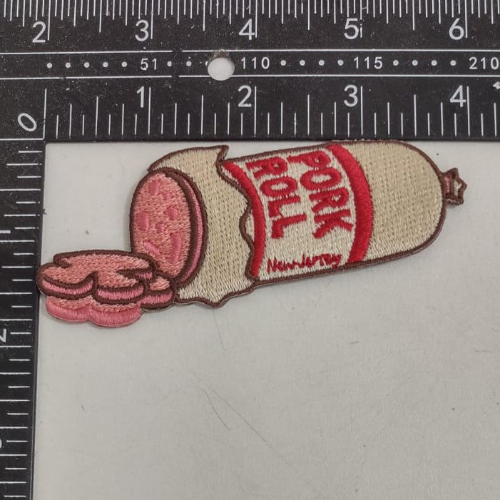 Pork Roll by the Roll Embroidered Patch Jersey Breakfast Icon