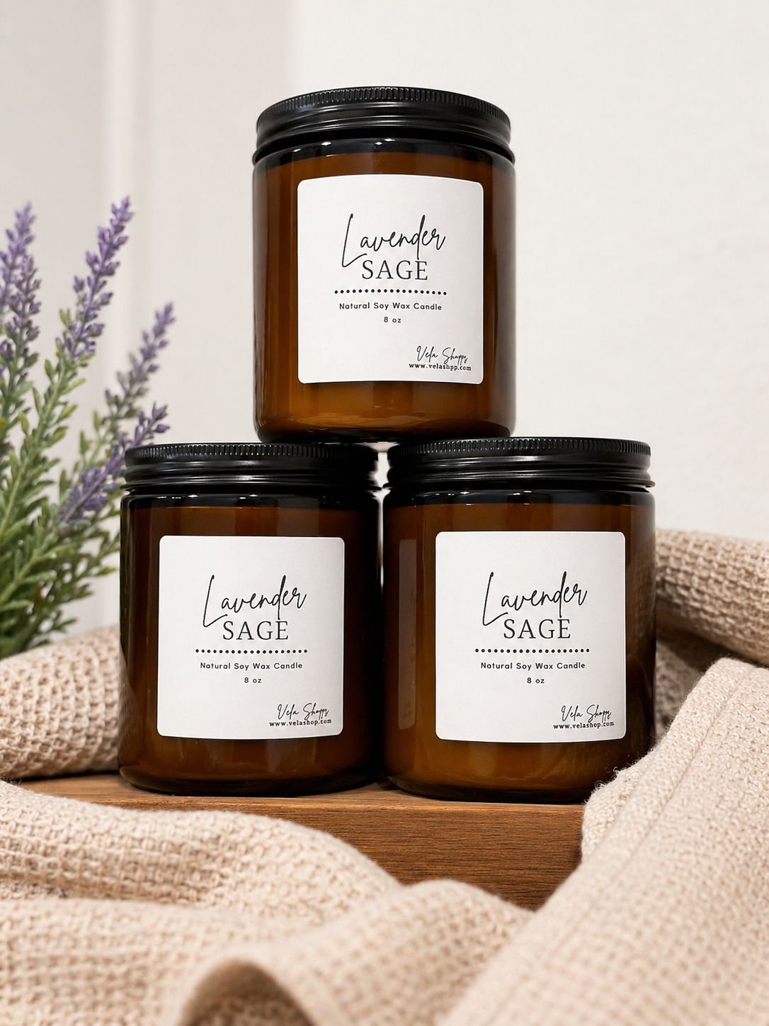 Sage + Lavender Soy Wax Candle