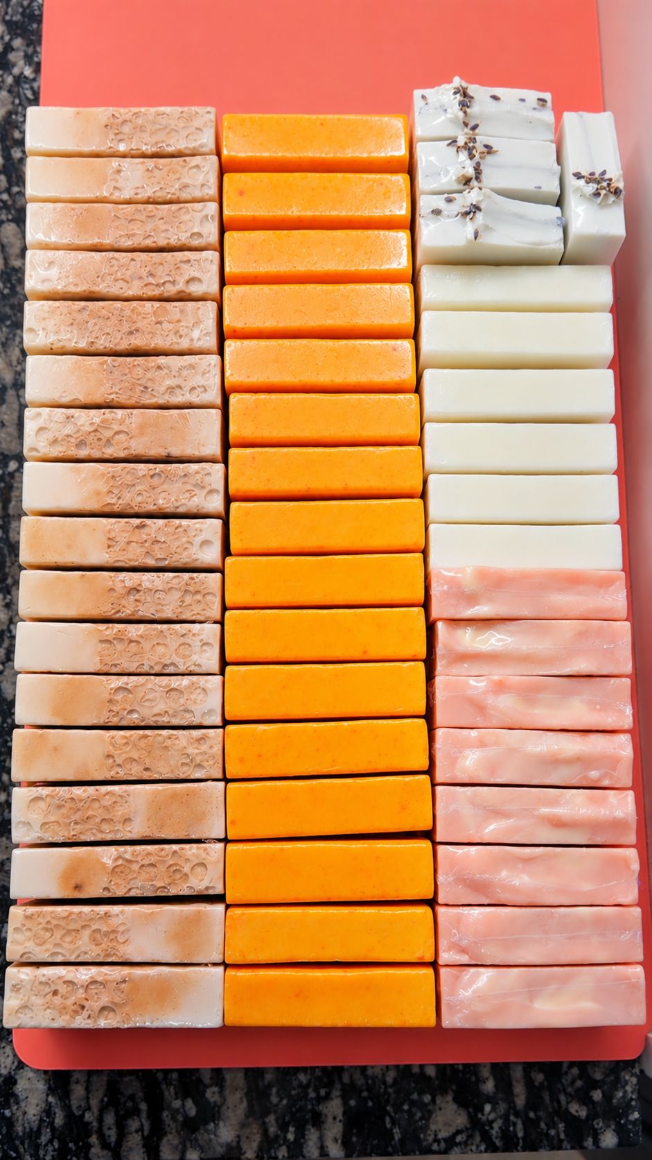 Natural Soap Bundle: Minimalist Bathing Bars in Vibrant Tones
