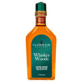 Bottle of Clubman Reserve Whiskey Woods After Shave 6oz featuring a masculine, liquor-inspired aesthetic.