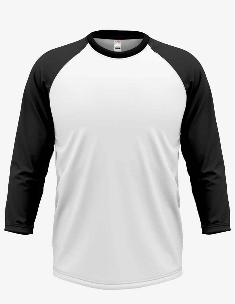Three-Quarter Sleeve Raglan Baseball Shirt with Scalloped Hem - Image 8