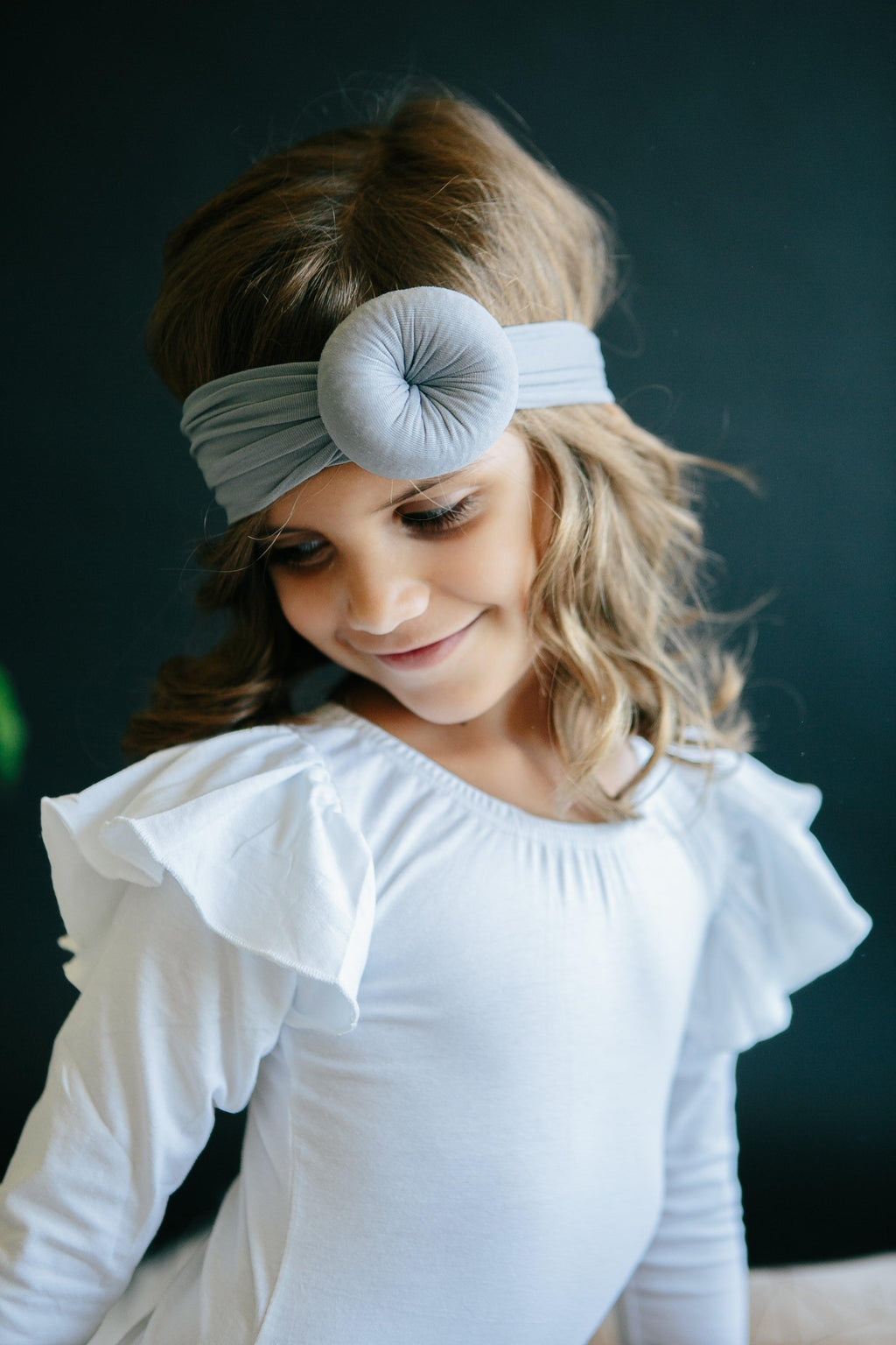 White Long Sleeve Flutter Sleeve Leotard for Toddlers - Image 4