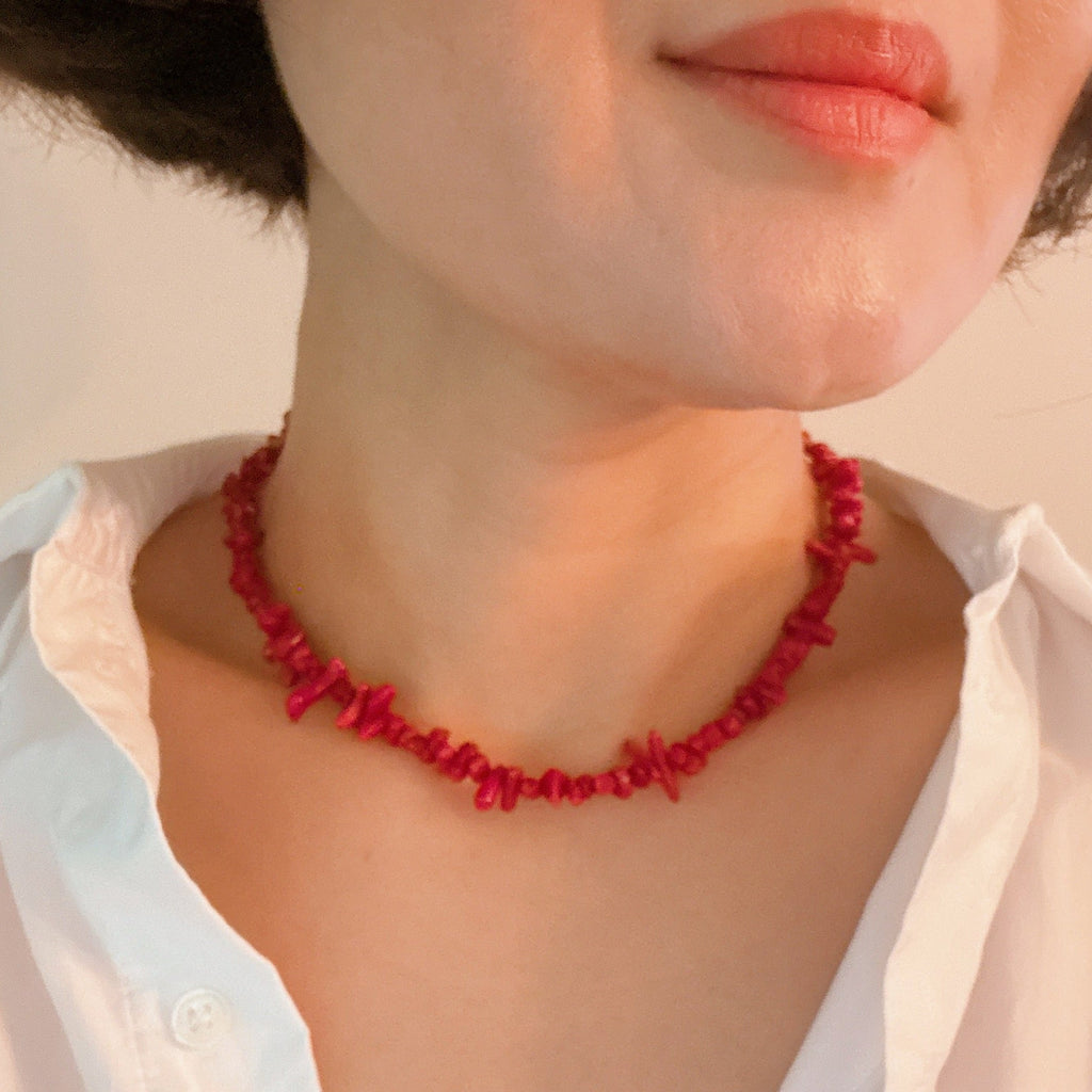 White Sands Coral Reef Necklace Gold-Plated Coastal Jewelry
