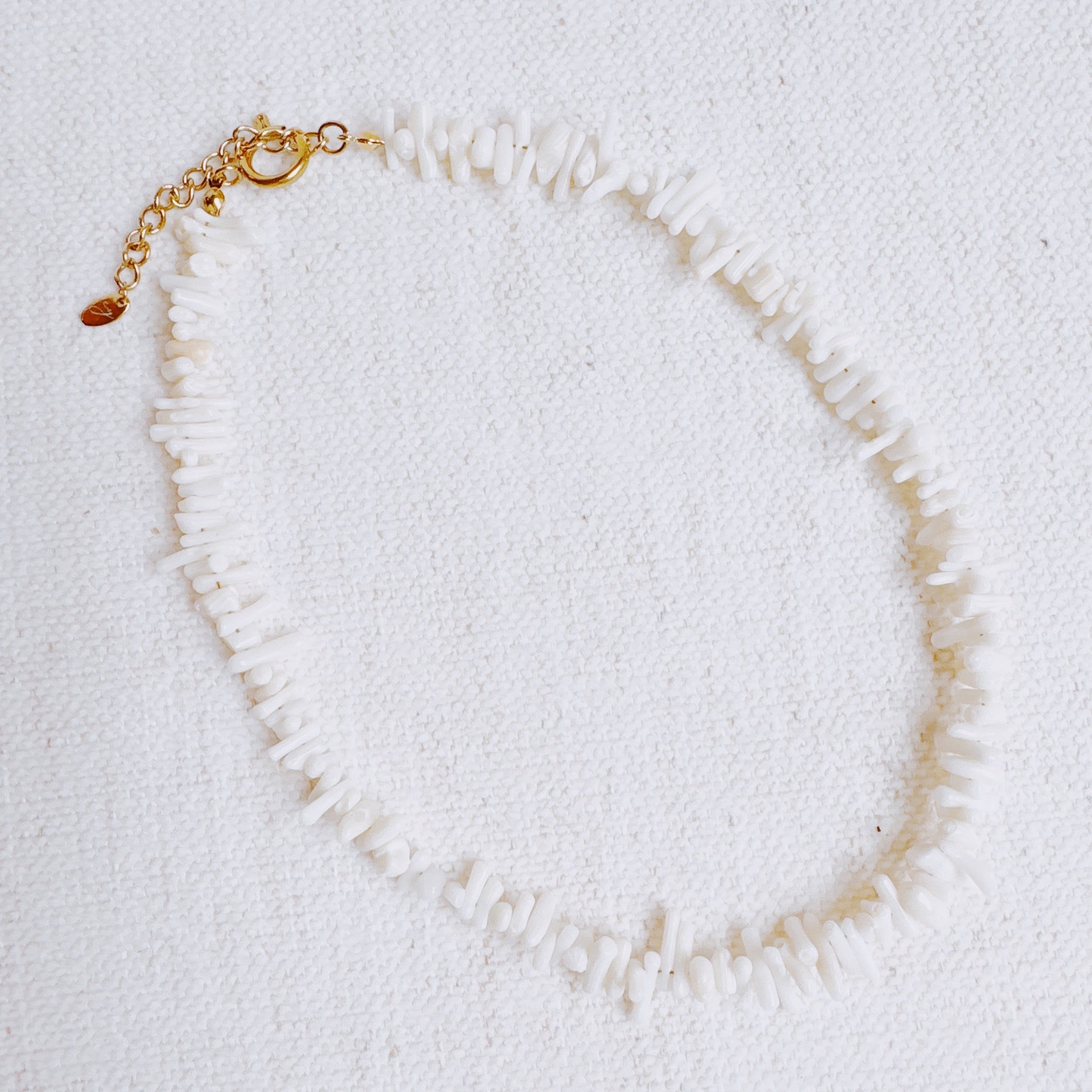 White Sands Coral Reef Necklace Gold-Plated Coastal Jewelry
