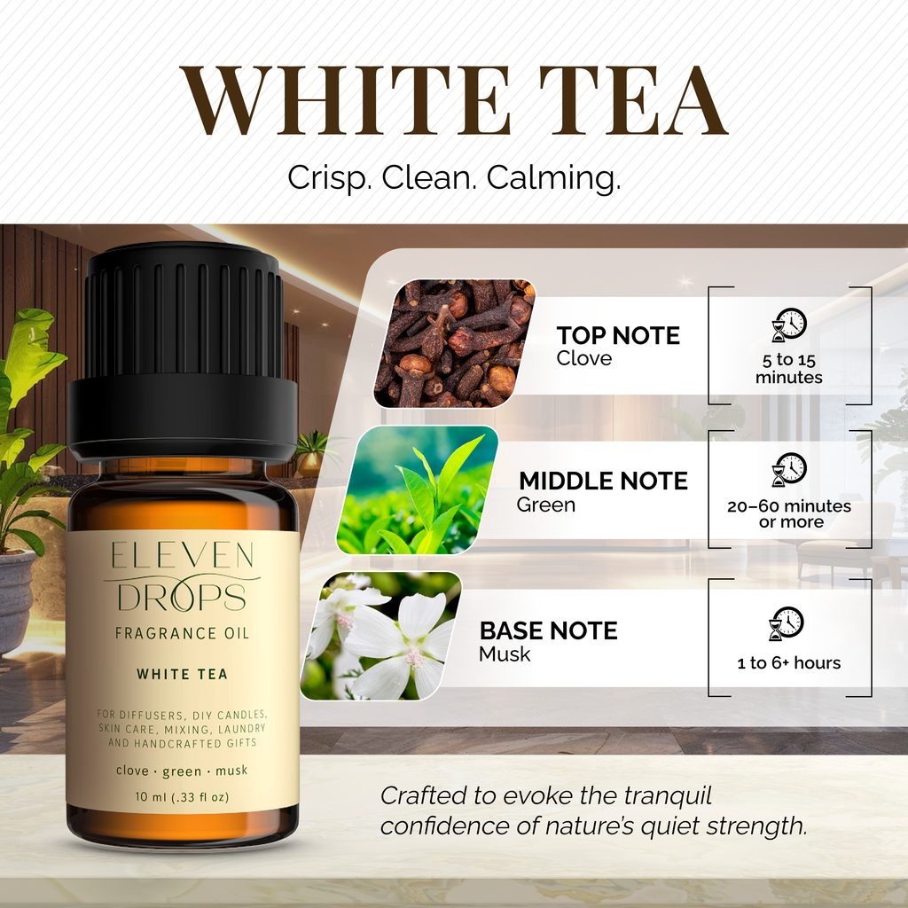 White Tea Essential Diffuser Oil - Premium Luxurious Fragrance Oil