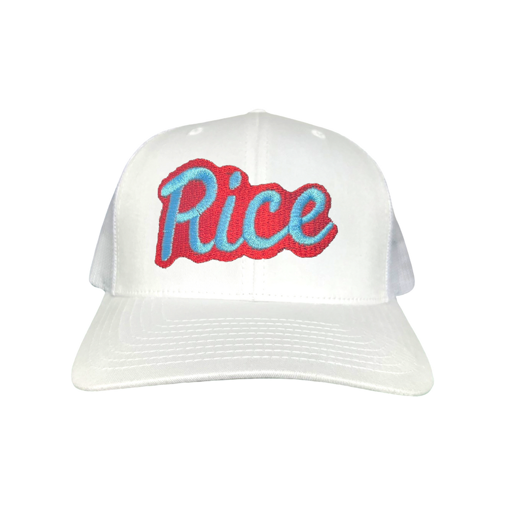 Rice Owls Retro Script Embroidered Sporty Streetwear Hat