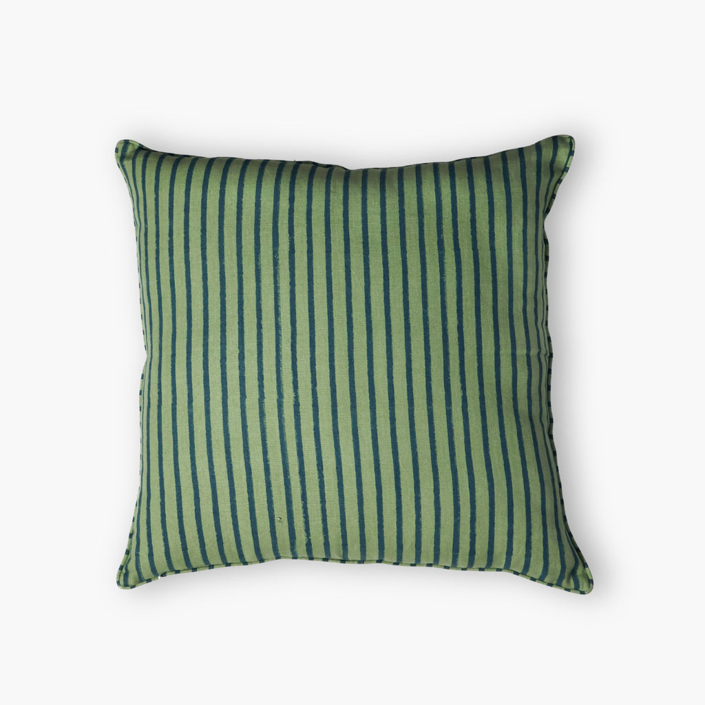 Bahaar Throw Pillow Cover in Oil Green
