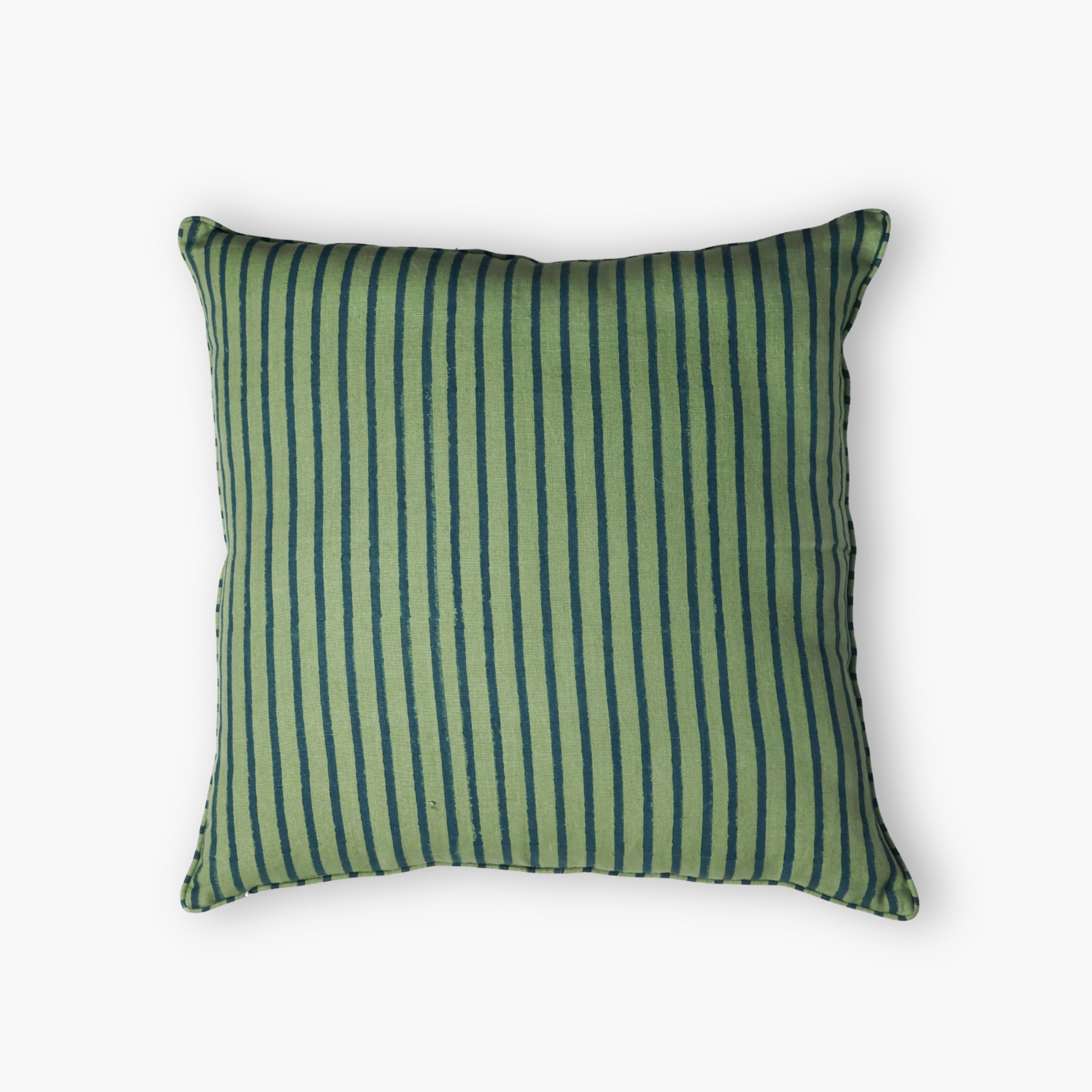 Bahaar Throw Pillow Cover in Oil Green