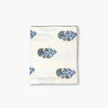Begum Linen Hand-Printed Runner - Cornflour Blue
