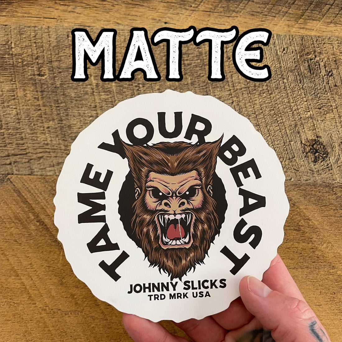 Tame Your Beast 5 Inch Round Vinyl Decal Sticker - Image 11