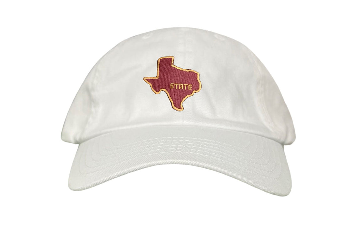 Texas State Bobcats Dad Hat Maroon and Gold Baseball Cap