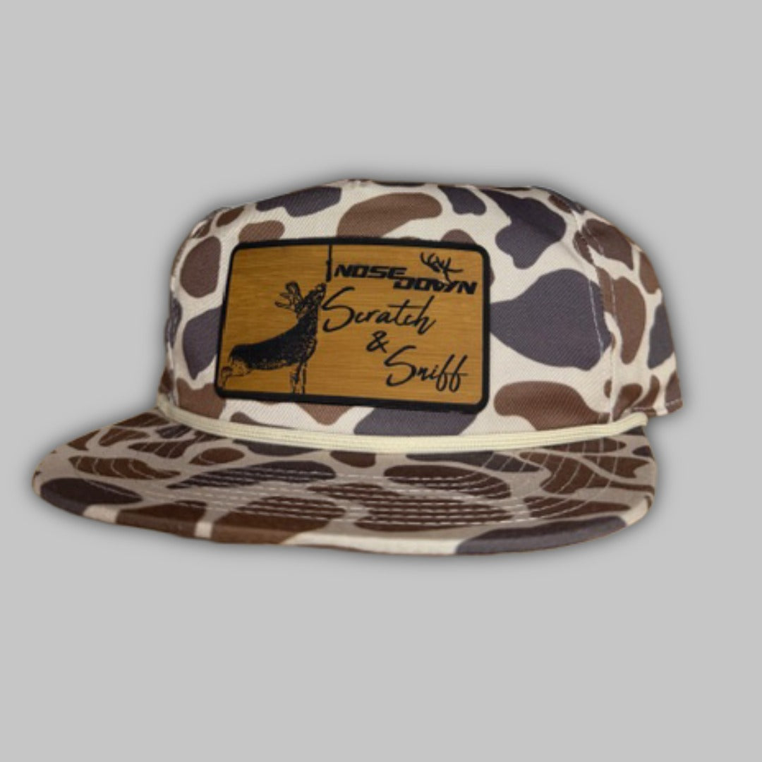 Scratch and Sniff Rope Hat - Camo Hunting Cap