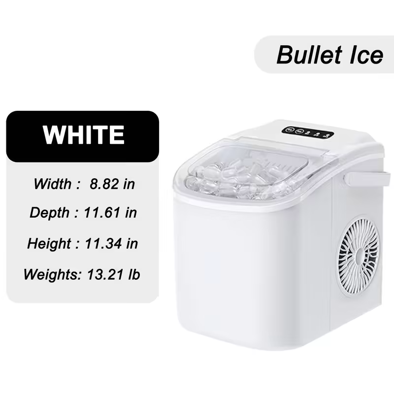 Portable Countertop Ice Maker Machine with Dual Ice Sizes