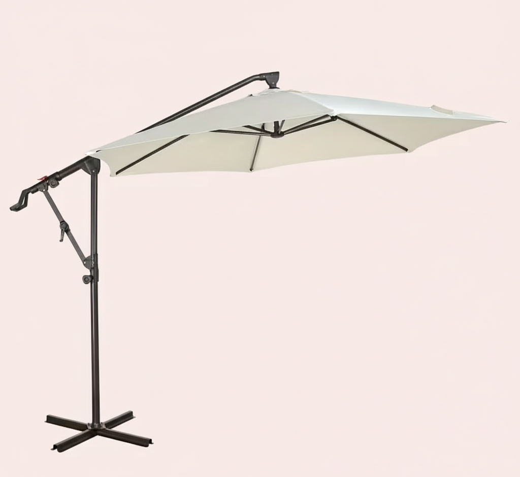 10 ft Cantilever Patio Umbrella with Crank and Infinite Tilt