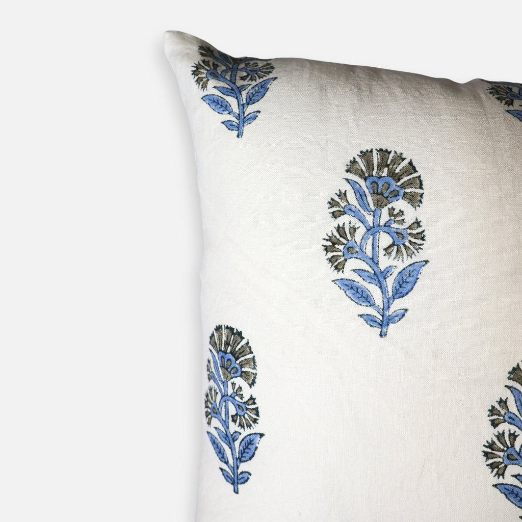 Begum Throw Pillow Cover in Cornflour Blue