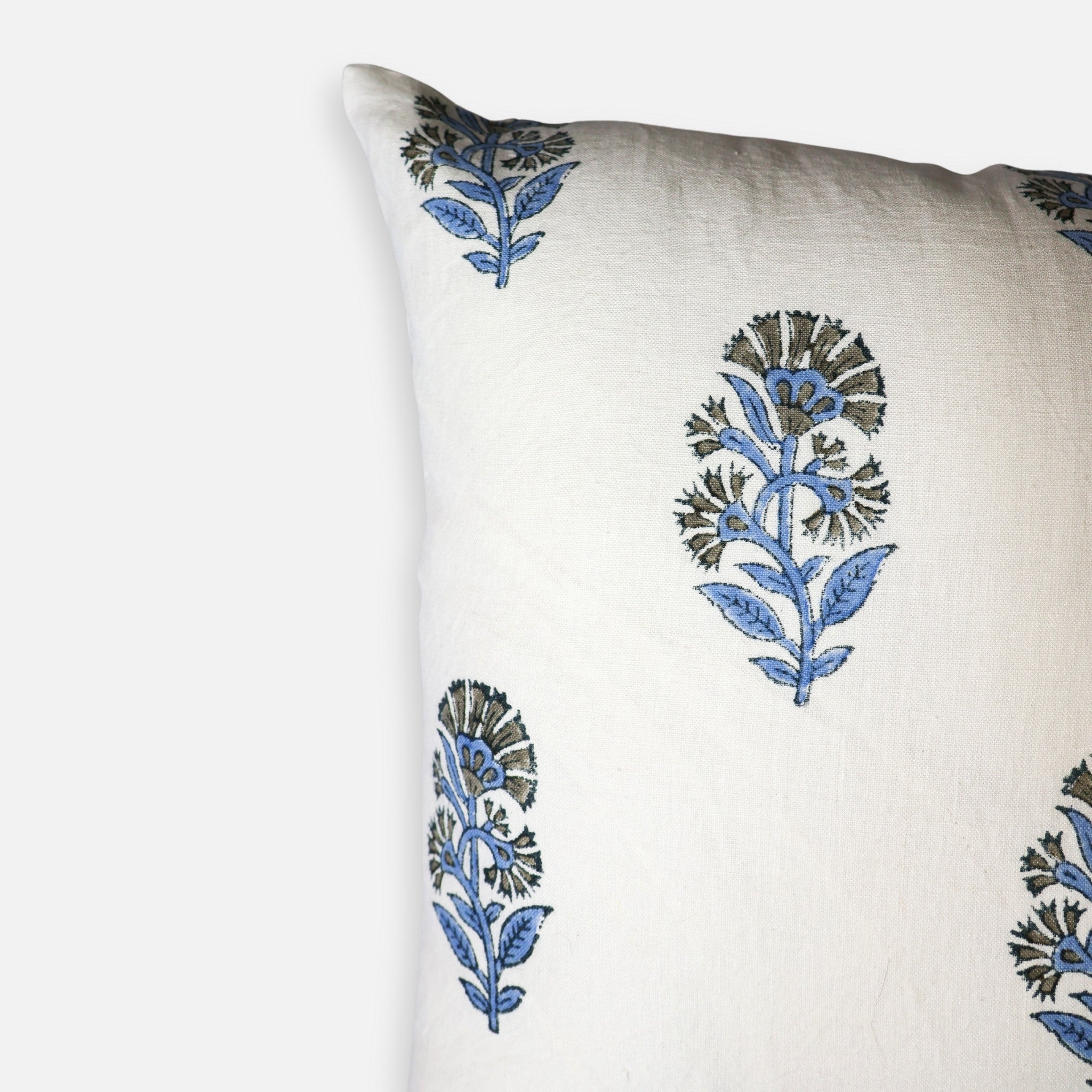 Begum Throw Pillow Cover in Cornflour Blue