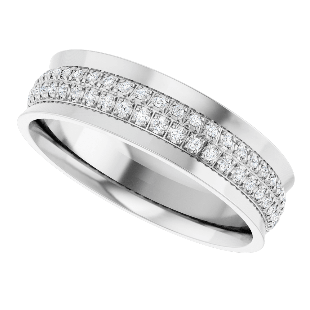 14K White Gold 1/3 CTW Lab-Grown Diamond Band Ring