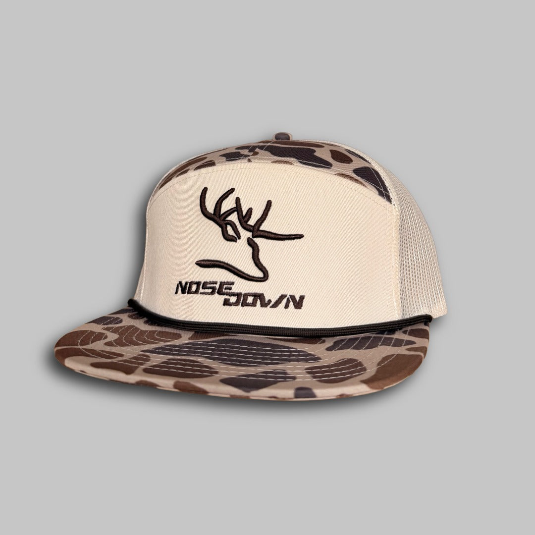 7 Panel Duck Camo Embroidered Snapback Hat - Unisex Streetwear