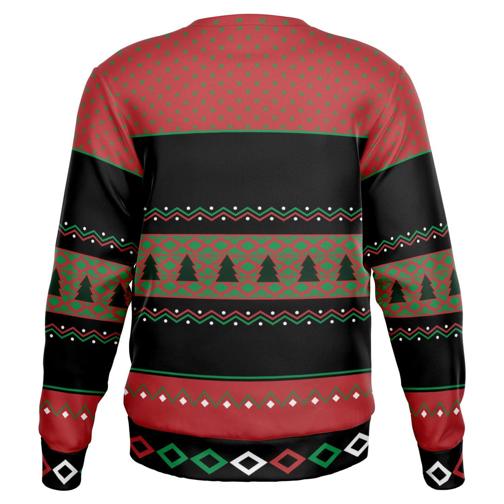 White and Red Wine Christmas Sweatshirt