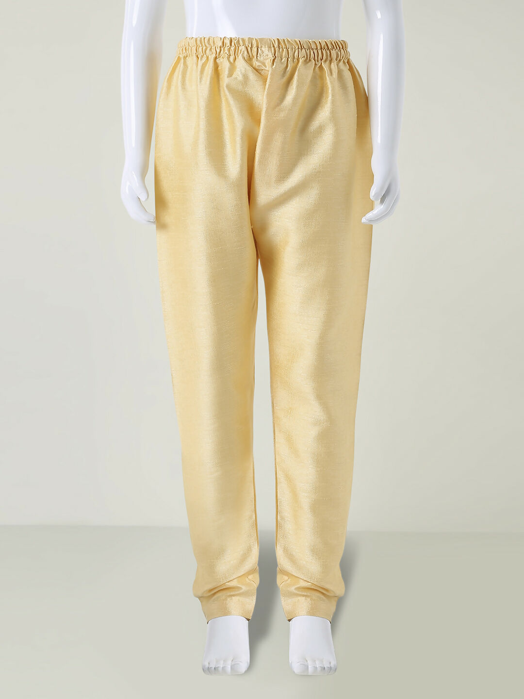 Boys Golden Kurta Pyjama Set with Nehru Jacket