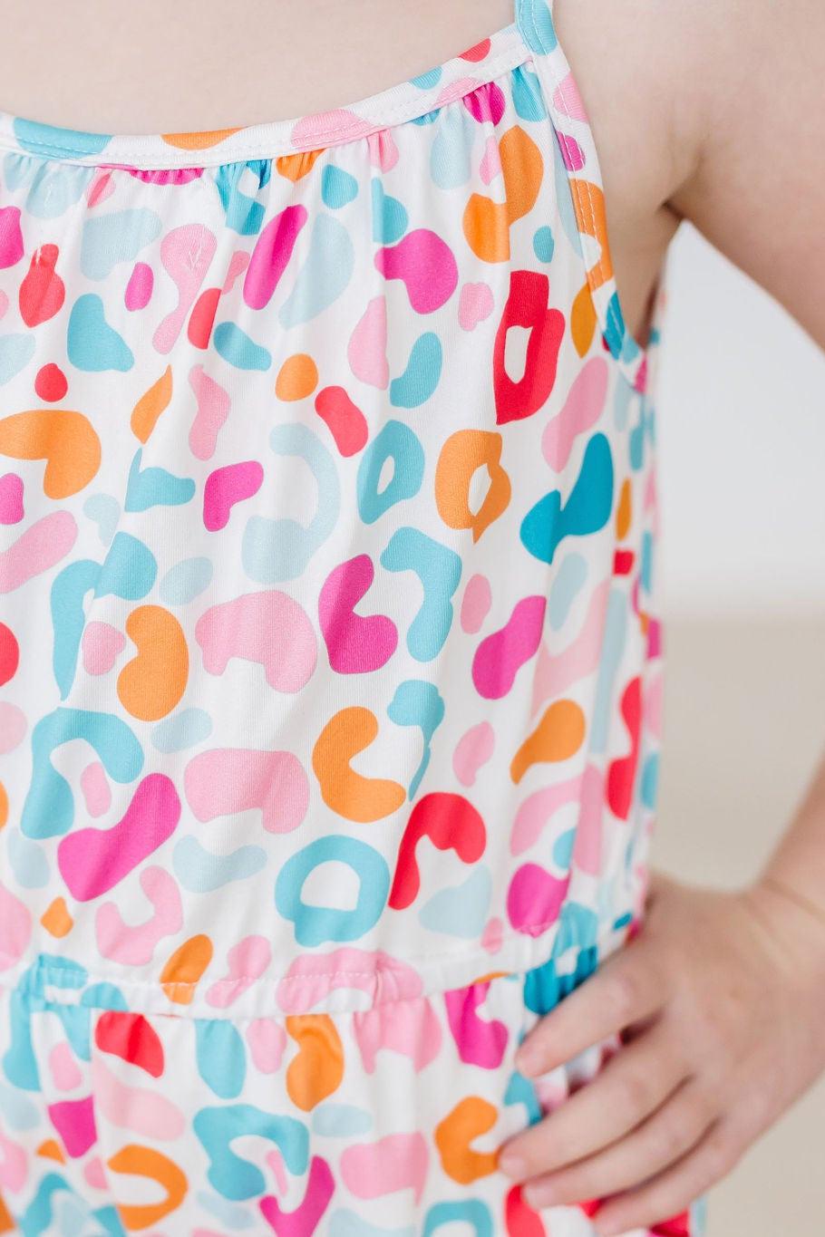 Wild Child Strappy Play Romper Multi-Color Print - Image 5