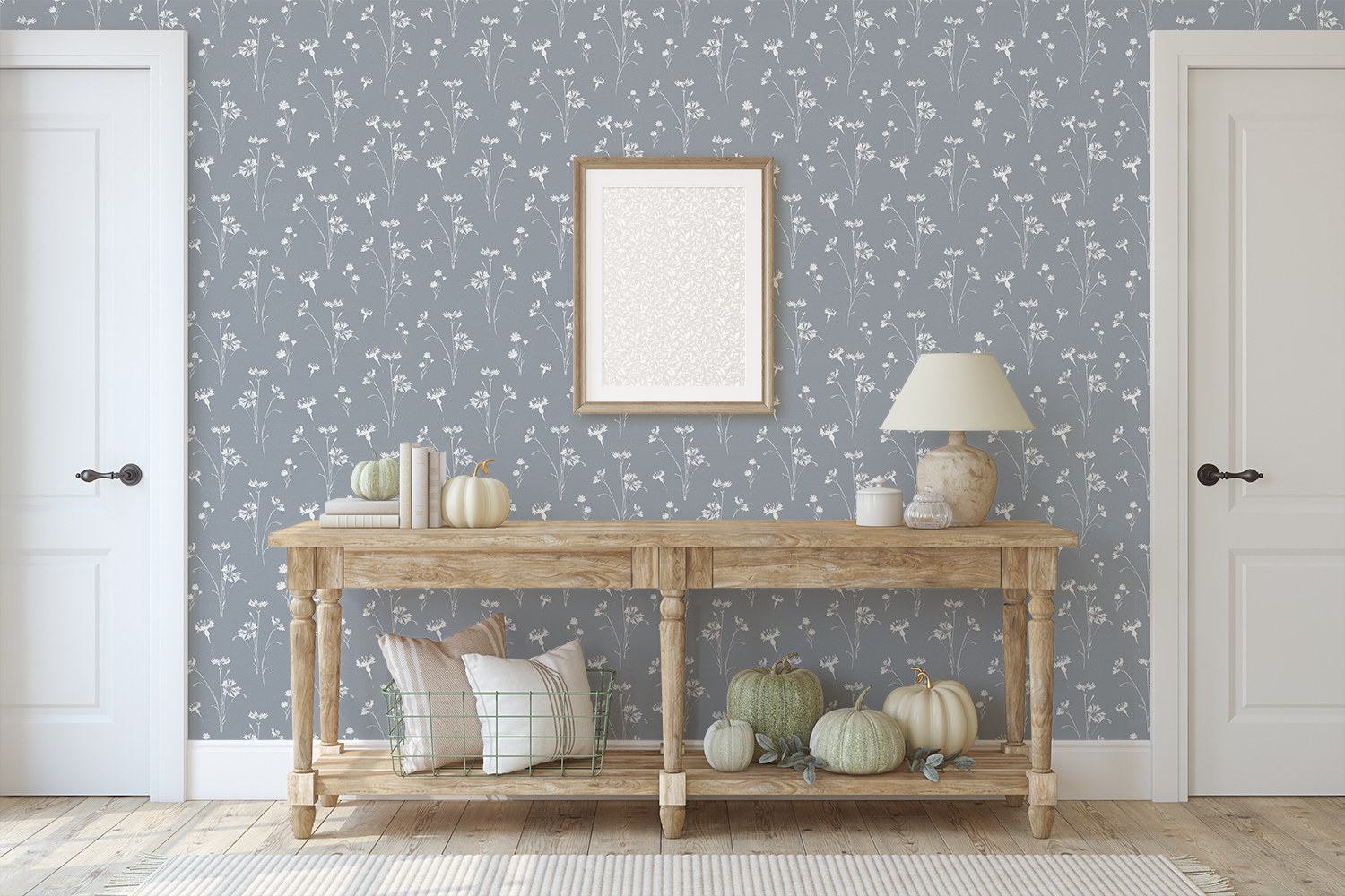 Madison Floral Dusty-Rose and White Removable Wallpaper