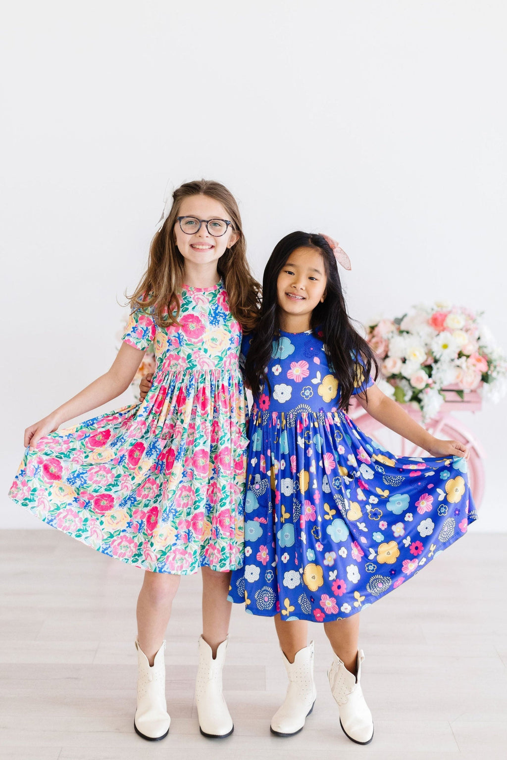 Wildflower Wishes Short Sleeve Pocket Twirl Dress for Girls - Image 3