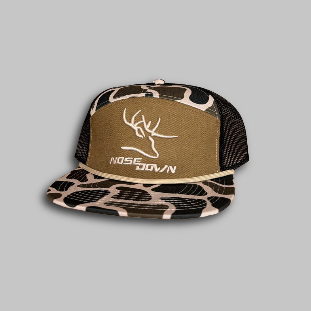 7 Panel Duck Camo Embroidered Snapback Hat - Unisex Streetwear