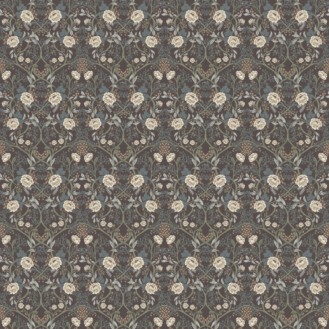 Winslow Floral Wallpaper – Beige, Cream, Pale-pink & Sage-green