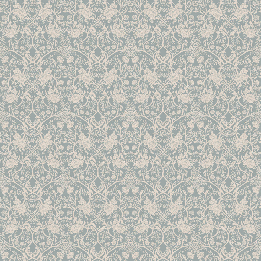 Winslow Floral Wallpaper – Beige, Cream, Pale-pink & Sage-green