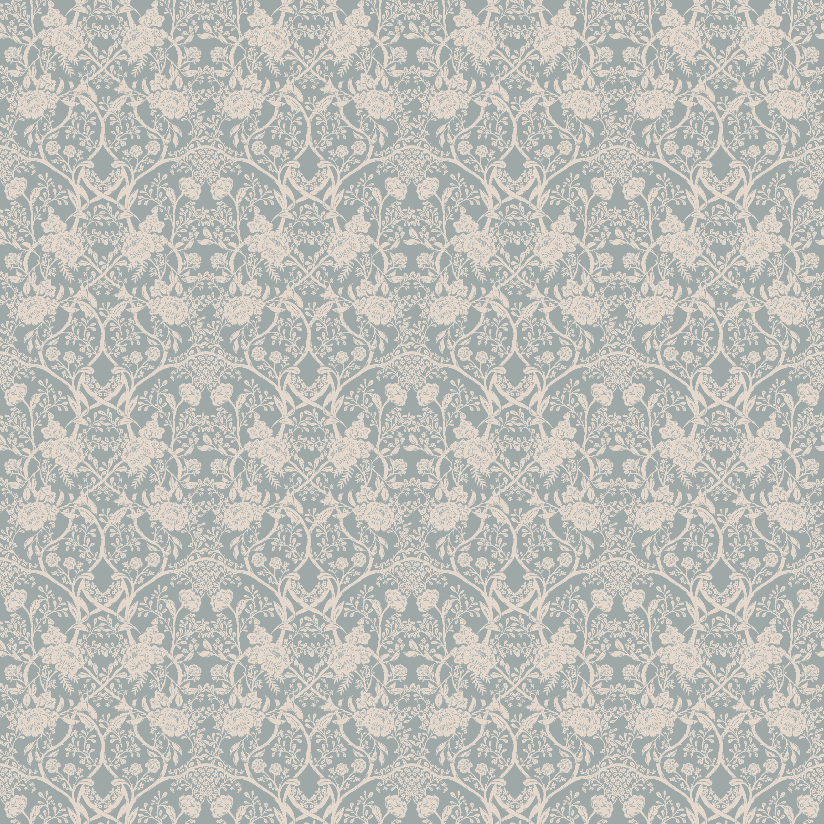 Winslow Floral Wallpaper – Beige, Cream, Pale-pink & Sage-green
