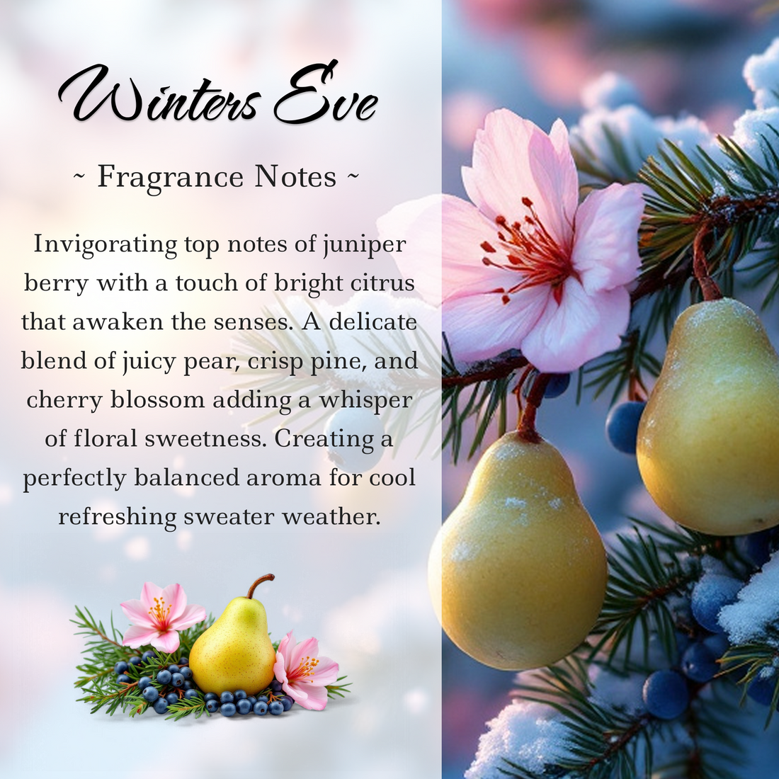 Winter's Eve Crystal-Infused Reed Diffuser with Pine and Pear - Image 2