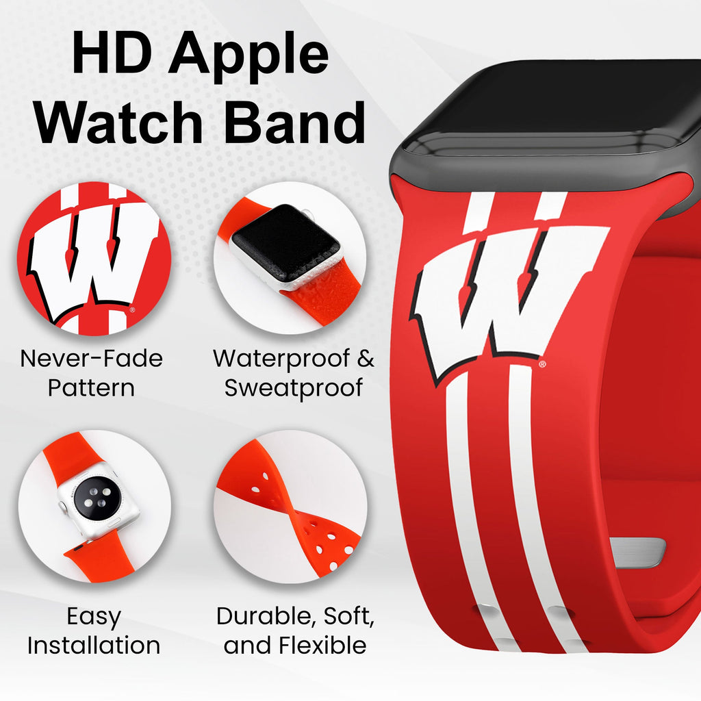 Wisconsin Badgers HD Apple Watch Band