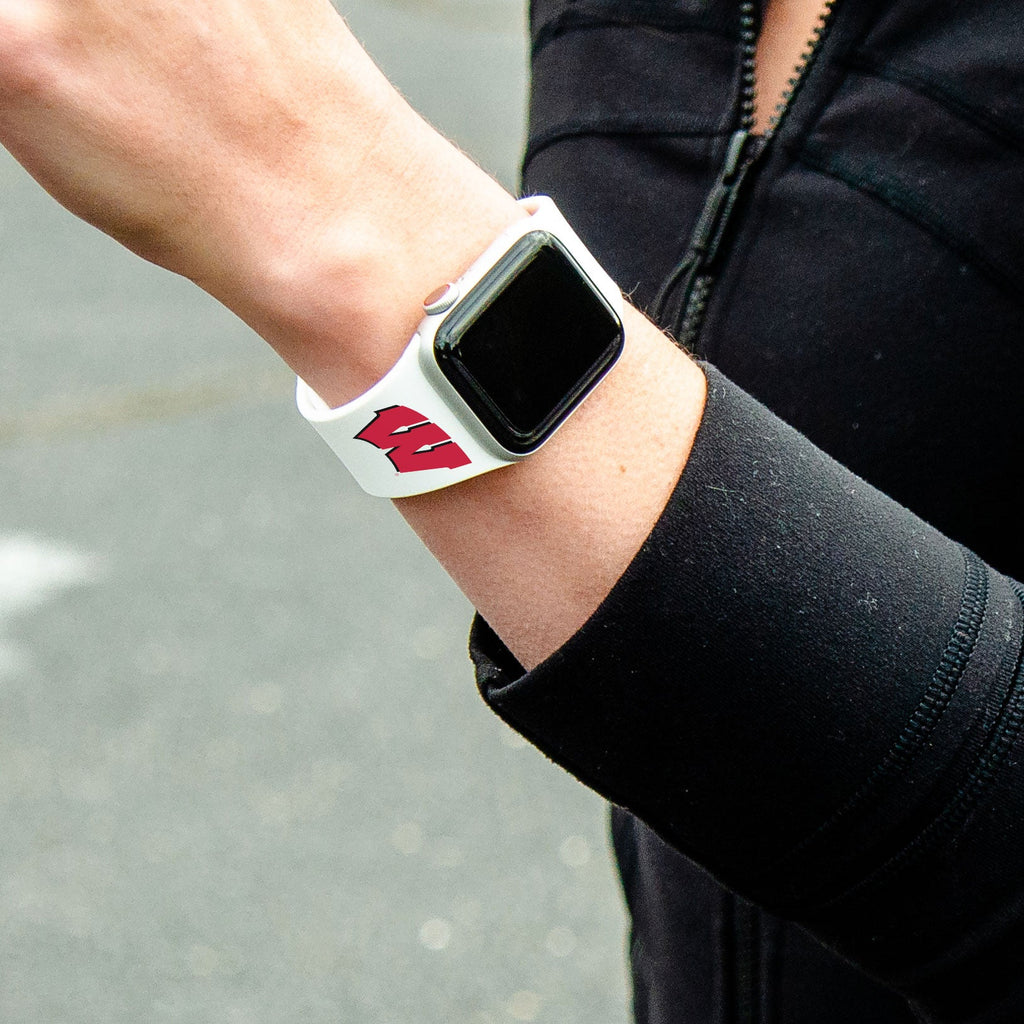 Wisconsin Badgers Apple Watch Band Silicone Sport Strap - Image 6