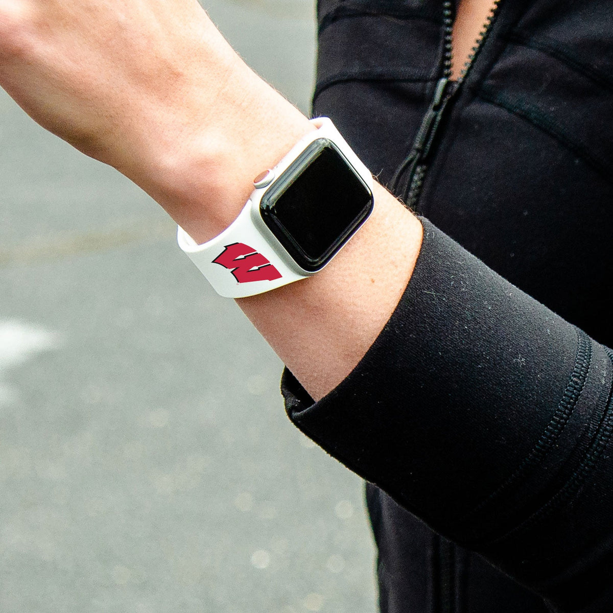 Wisconsin Badgers Apple Watch Band Silicone Sport Strap - Image 6