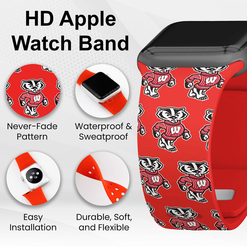 Wisconsin Badgers HD Apple Watch Band