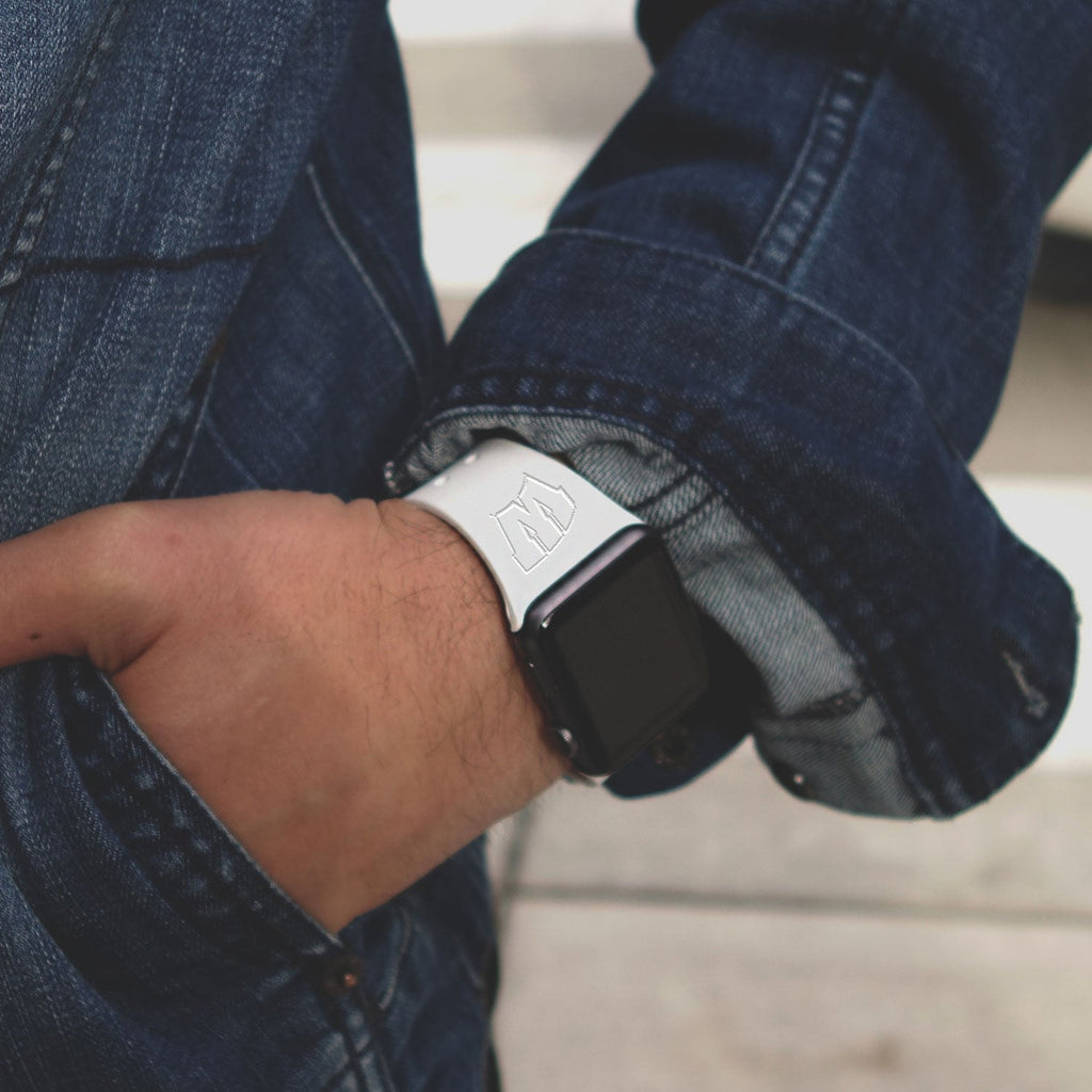 Wisconsin Badgers Engraved Silicone Apple Watch Band - Sports Fan