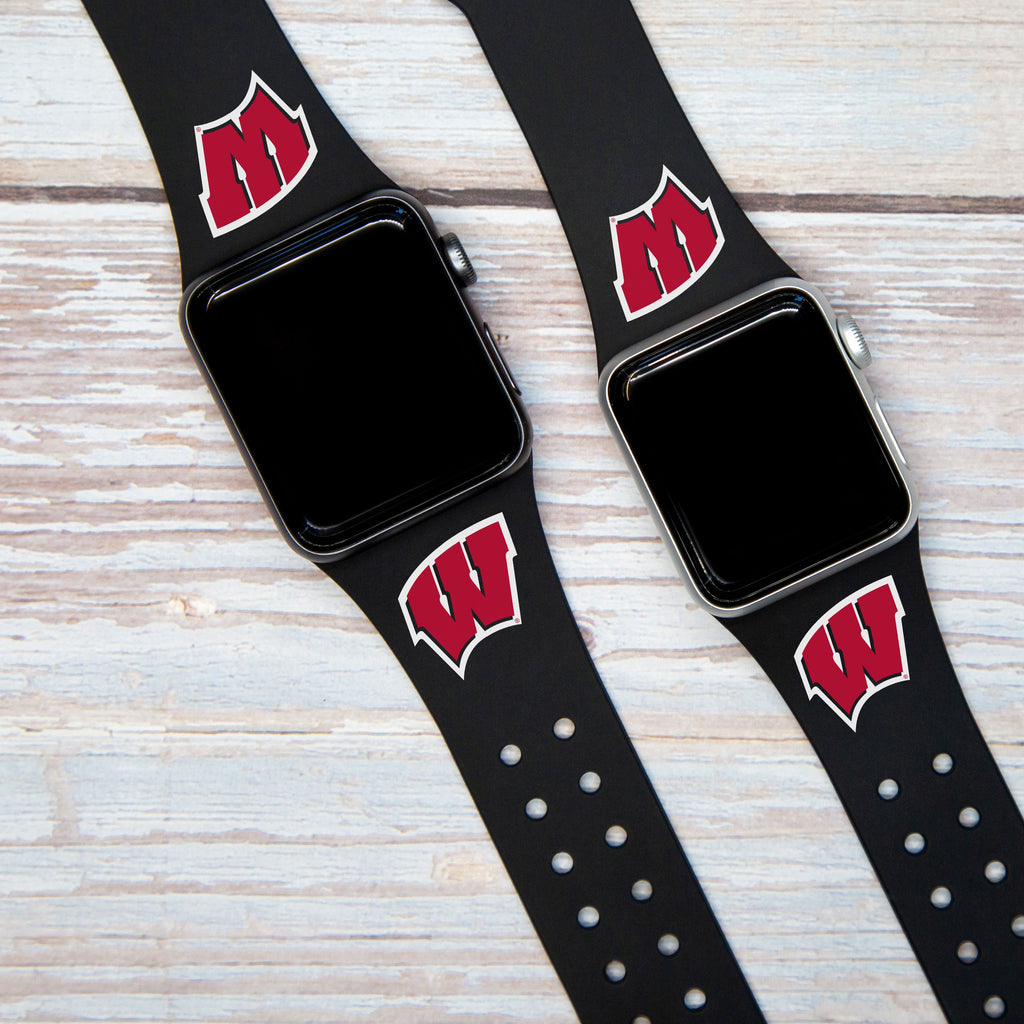 Wisconsin Badgers Apple Watch Band Silicone Sport Strap - Image 10