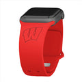 Wisconsin Badgers engraved silicone sport band for Apple Watch