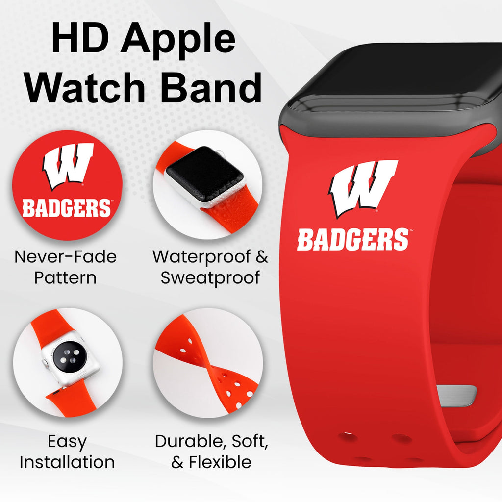 Wisconsin Badgers HD Apple Watch Band