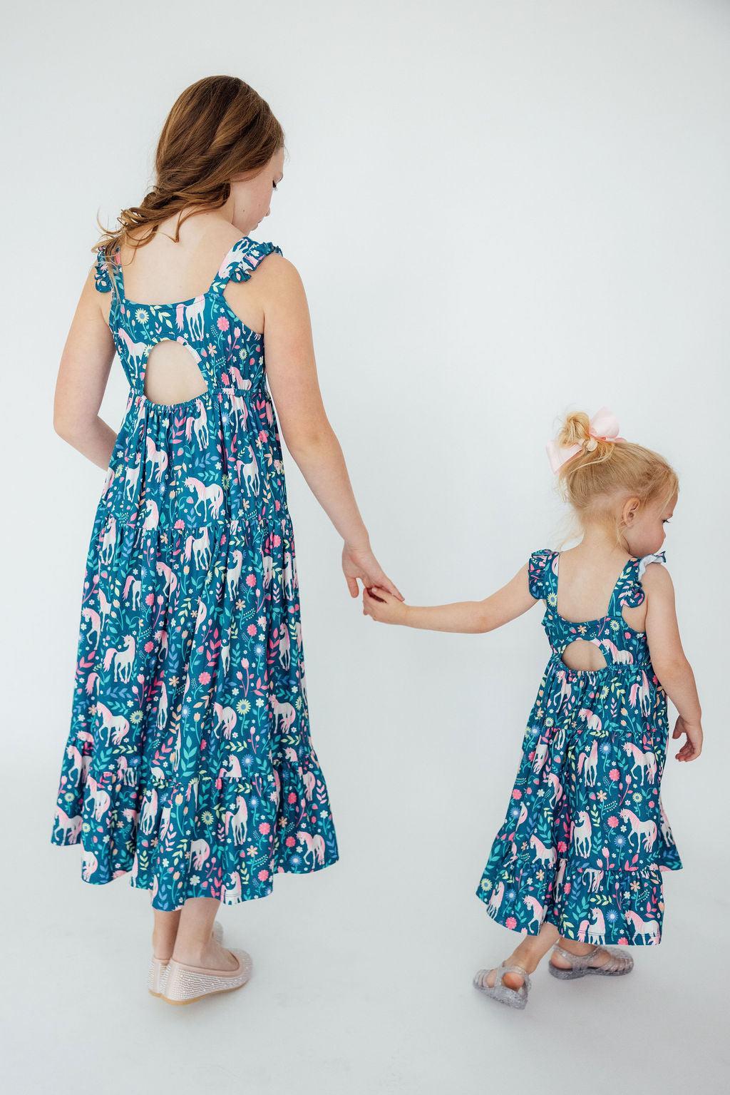 Wish Upon a Unicorn Floral Ruffle Maxi Dress - Image 2